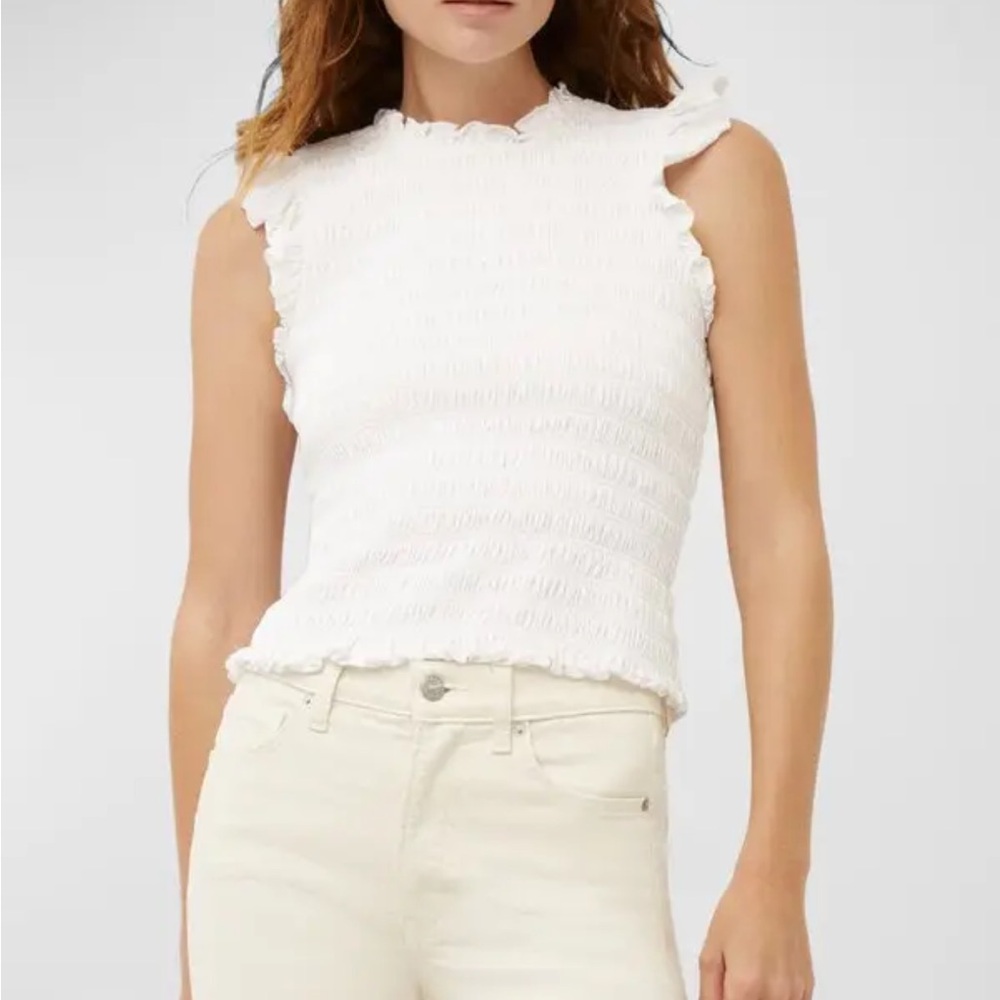Veronica Beard White Wyles Tank Top Size Large NWT
